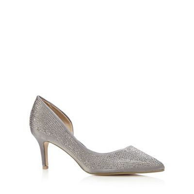 Debut Dark grey studded court shoes
